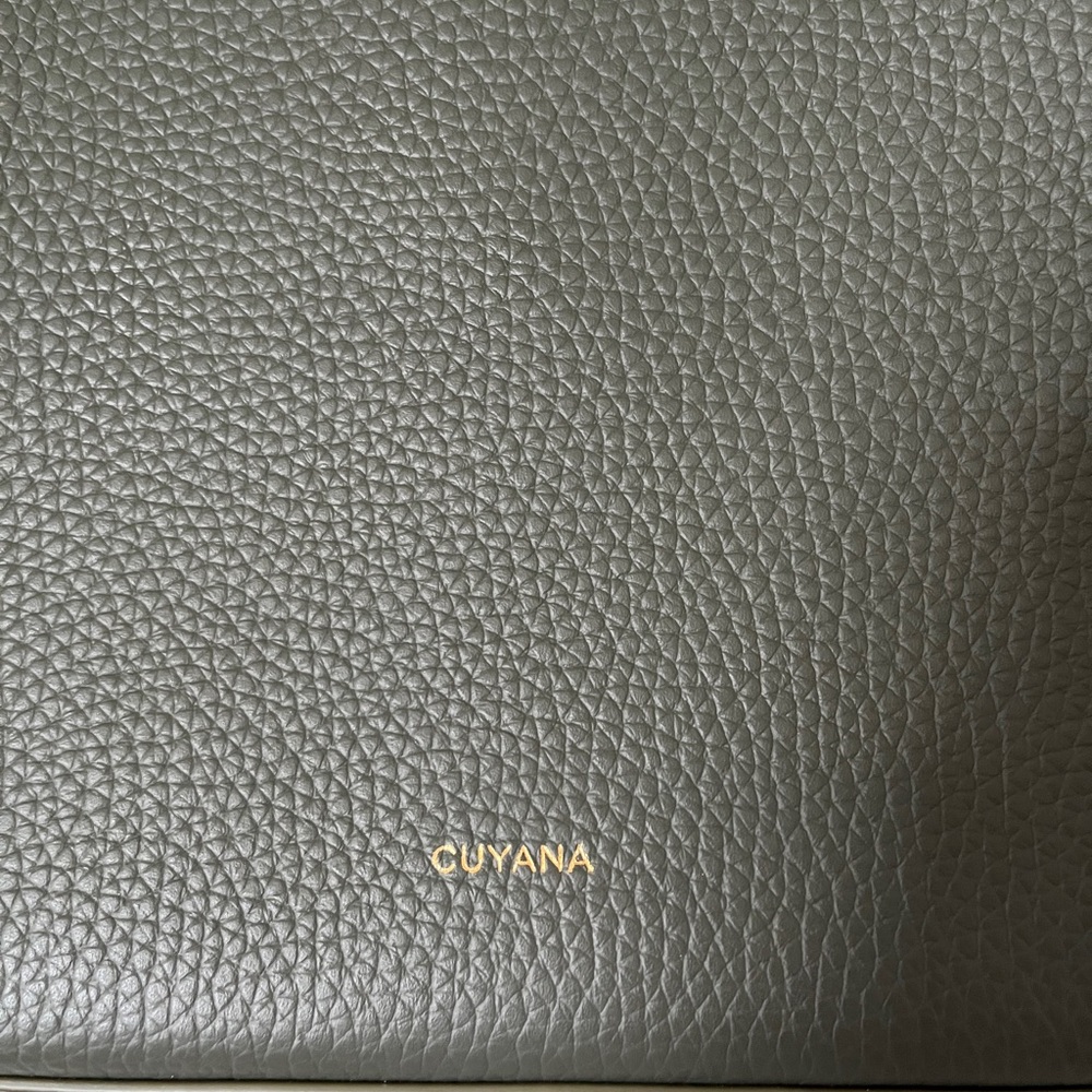 Cuyana italian leather system zipper tote 16” in olive green - Picture 6 of 12